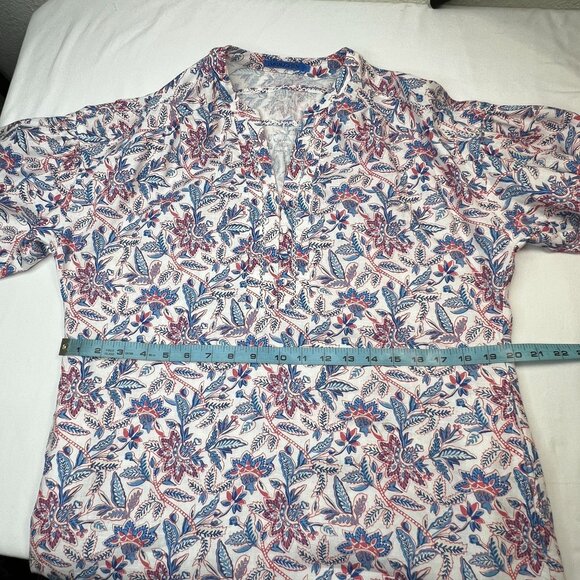 J Mclaughlin Nylee Linen Mini Dress 3/4 sleeve Bloomsbury Floral Print Small - Picture 8 of 14